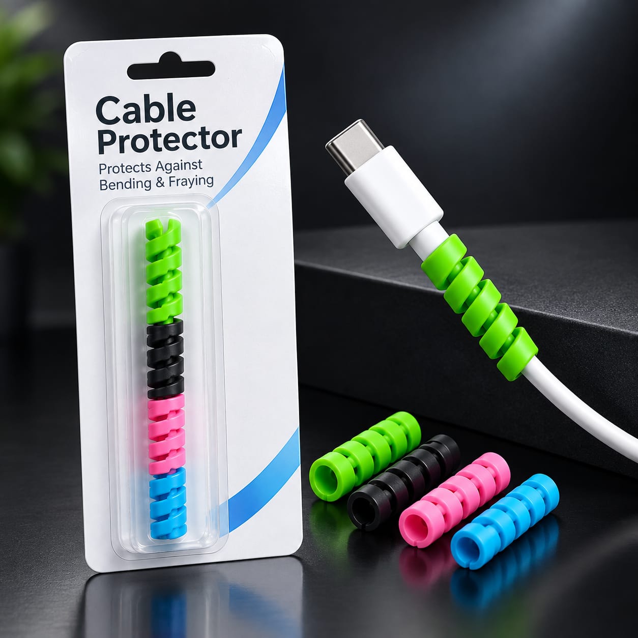 Spiral Cable Protector – Charging Cable Saver
